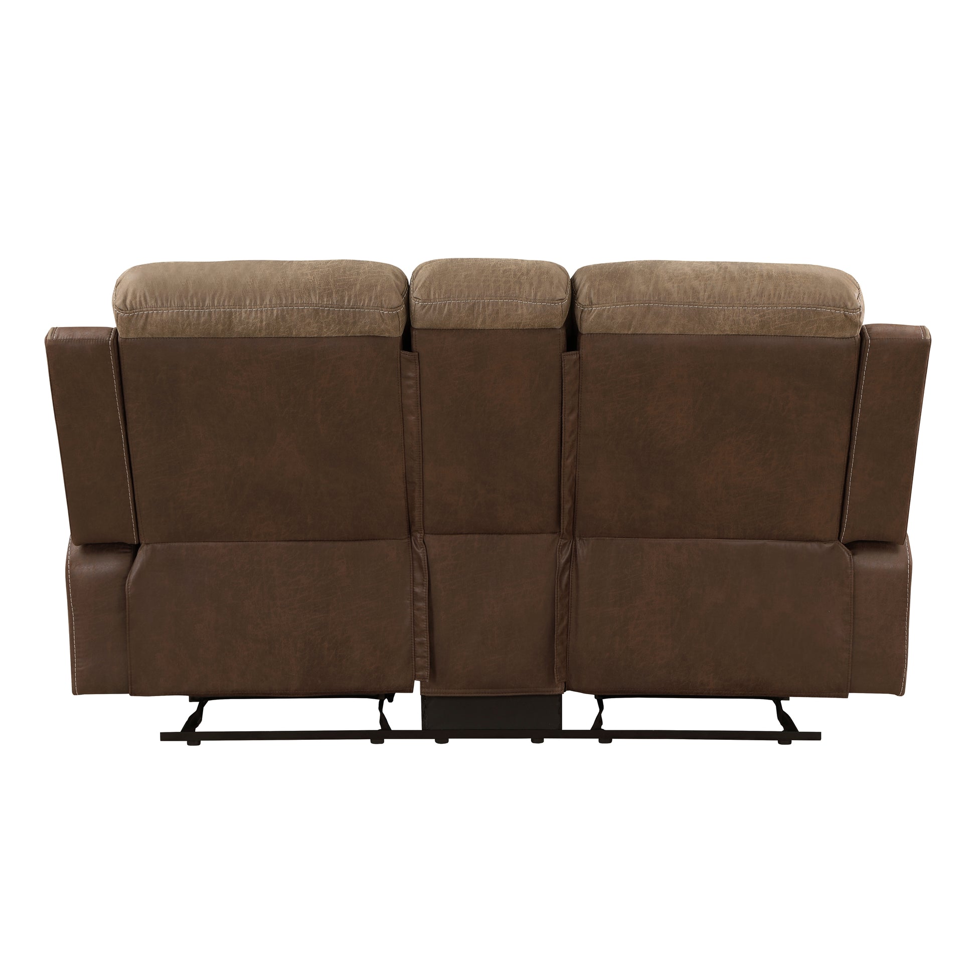 Plush Comfort Sofa Set 2Pc Brown Microfiber Upholstered Tufted Details Reclining Sofa Loveseat Plush Arms Modern Living Room Furniture Brown Microfiber Wood Primary Living Space Contemporary,Modern Pillow Top Arms Plywood,Solid Wood 5 Seat