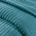 3 Piece Quilt Set Teal King Cal King King Teal Microfiber