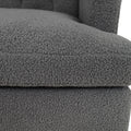 Upholstered Accent Chair Tufted Armchair For Living Room And Bedroom, Dark Grey Dark Grey Birch Foam Teddy