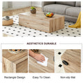 Modern Mdf Coffee Table With Wood Texture Pattern 39.3X23.6X11.8 Inches Stylish And Durable Design Wood Mdf