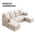 Modern Modular Sofa, 4 Seat Chenile Sectional Couch Set With 2 Pilows Lncluded, Freely Combinableindoor Funiture For Living Room,Apartment, Office, 3 Colors Beige Chenille Metal Primary Living Space Medium Soft Loose Back Modern Poplar Foam Plywood 4