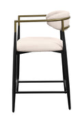 Jaramillo Counter Height Chair Assembled , Beige Fabric & Black Finish Dn02717A Beige Wood Metal