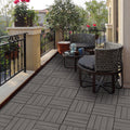 Wood Plastic Composite Deck Tiles Set Of 20, Sustainable Fsc Composite Decking Resist Rust, Water, Weather, Easy To Diy & Maintain, Ideal For Patios, Balconies, Rooftops, Light Gray Light Gray Wood Plastic