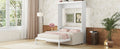 Queen Size Murphy Bed Wall Bed With Cushion, White Queen White Mdf Lvl