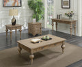 Ludin Taupe Square End Table Taupe Solid Wood