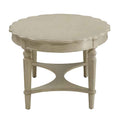 Antique White Coffee Table With Bottom Shelf Antique White Primary Living Space Traditional Oval Wood Metal