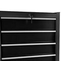 High Capacity Rolling Tool Chest With Wheels And Drawers, 5 Drawer Tool Storage Cabinet Black Iron