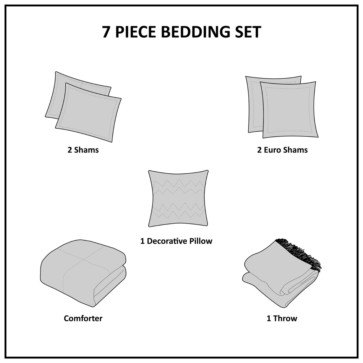 7 Piece Printed Seersucker Comforter Set With Throw Blanket Blue King Cal King King Blue Microfiber