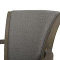 Williams 31In Swivel Bar Stool With Armrests, Heathered Grey Linen Gray Foam Linen