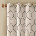 Metallic Geo Embroidered Curtain Panel Only 1 Pc Panel White Multi Polyester