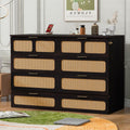 Queen Murphy Bed With Large Drawers,Espresso Queen Espresso Plywood
