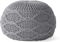 Malibu Pouf Grey Wool