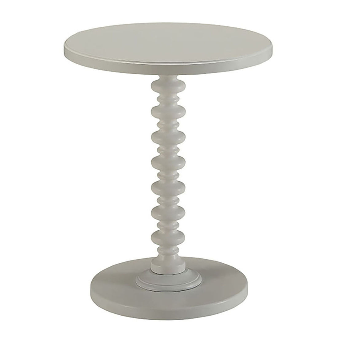 White Round Wooden Side Table White Primary Living Space Round Wood Pedestal