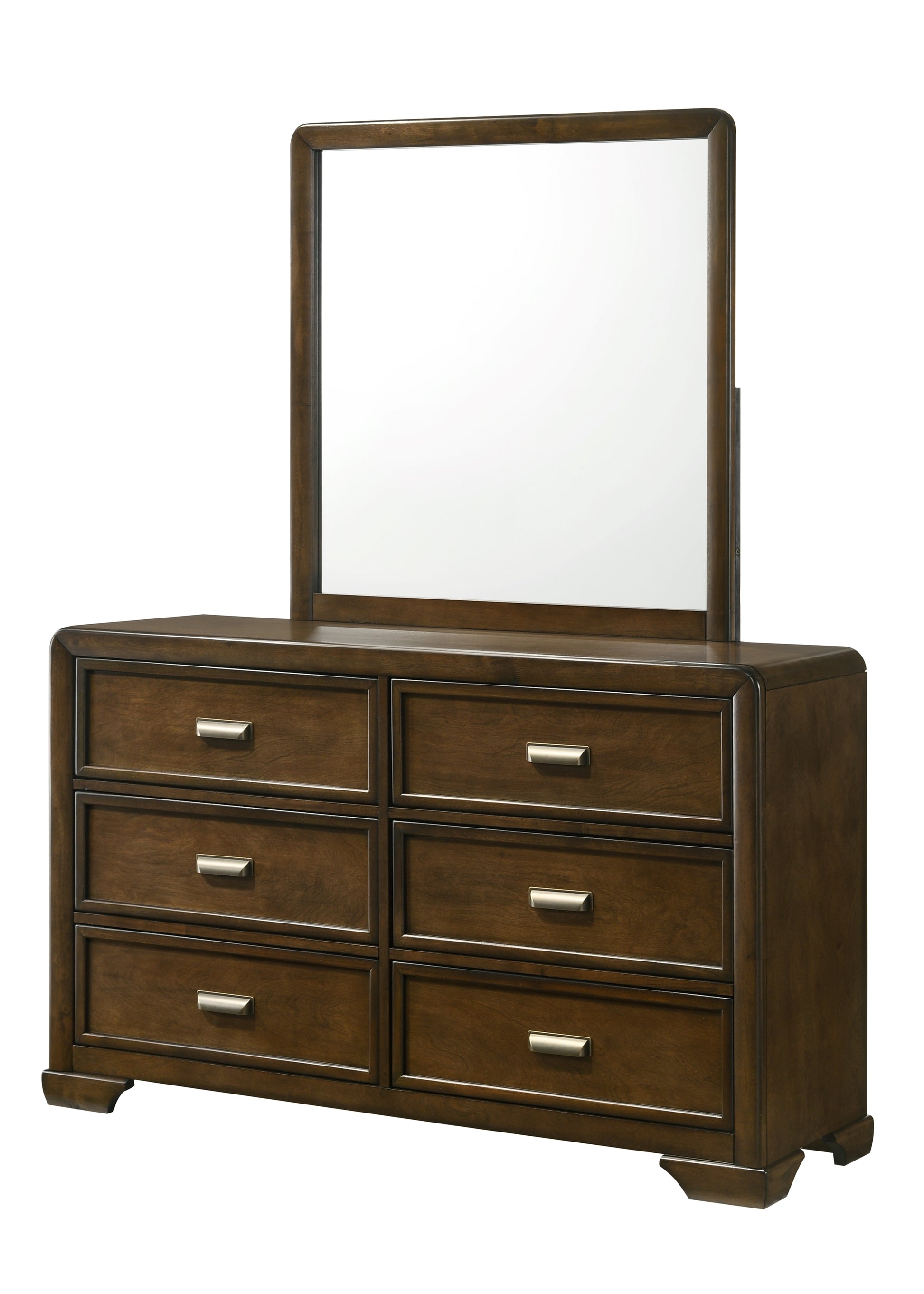 Contemporary Style 1Pc 6 Drawer Dresser Dark Brown Finish Wooden Home Contemporary Style 1Pc 6 Drawer Dresser Dark Brown Finish Wooden Home