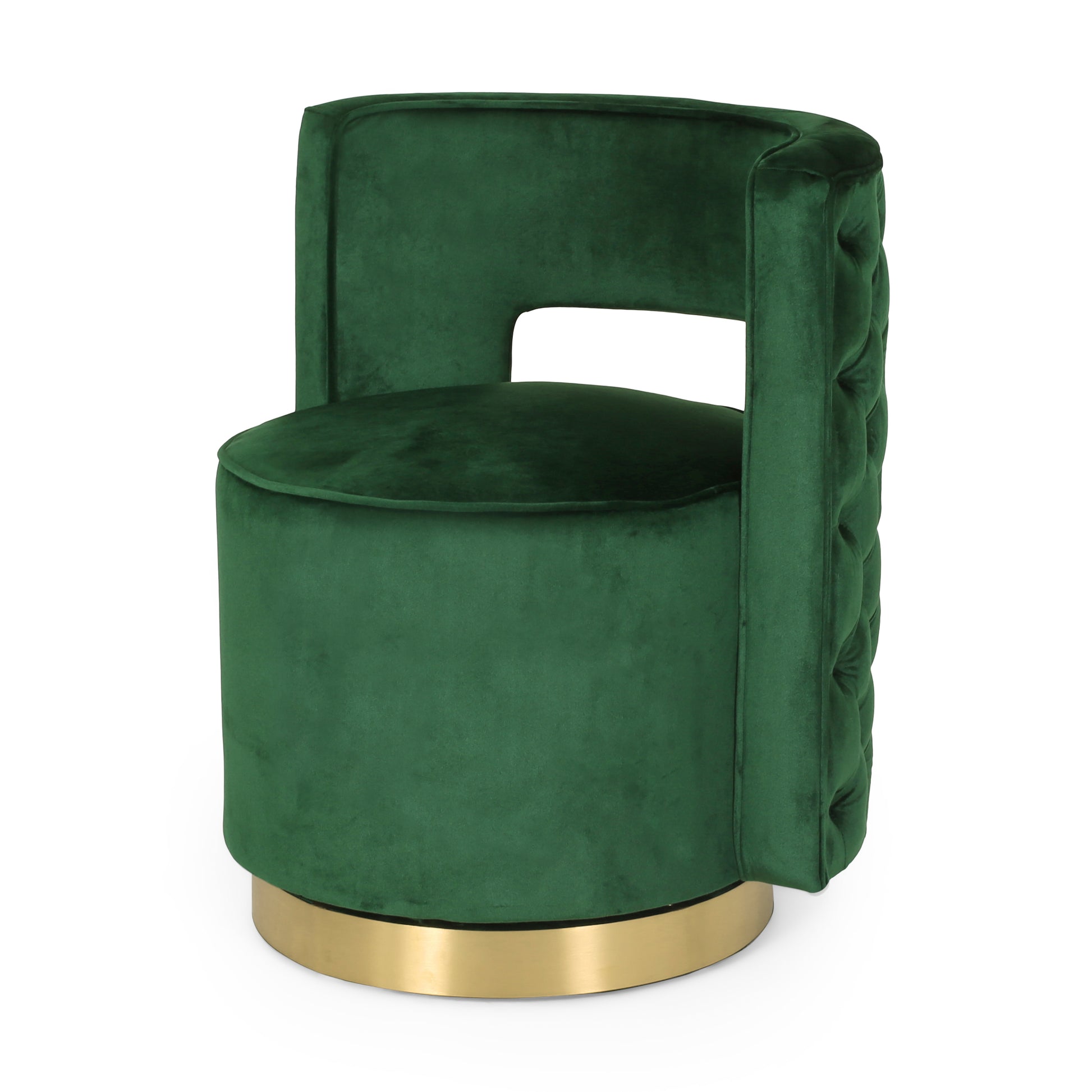 Swivel Arm Chair Emerald Velvet