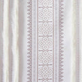 Poly Printed Curtain Panel With Tufted Stripe And Lining White Brown 50X84