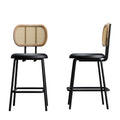 Rattan Bar Stool, Indoor Leather Bar Stools Set