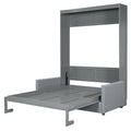 Full Size Murphy Bed Wall Bed With Cushion,Gray Full Gray Mdf Lvl