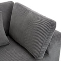 105'' 3 Seater Sofa With Removable Back Cushions And 5 Pillowsfor Living Room, Apartment, Spacious Space Gray Polyester 3 Seat