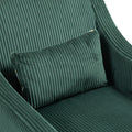 Coolmore Modern Accent Chair,Upholstered Armchair With Scooped Arms For Bedroom,Apartment,Studio,Office,Waiting Room Emerald Corduroy Emerald Foam Corduroy
