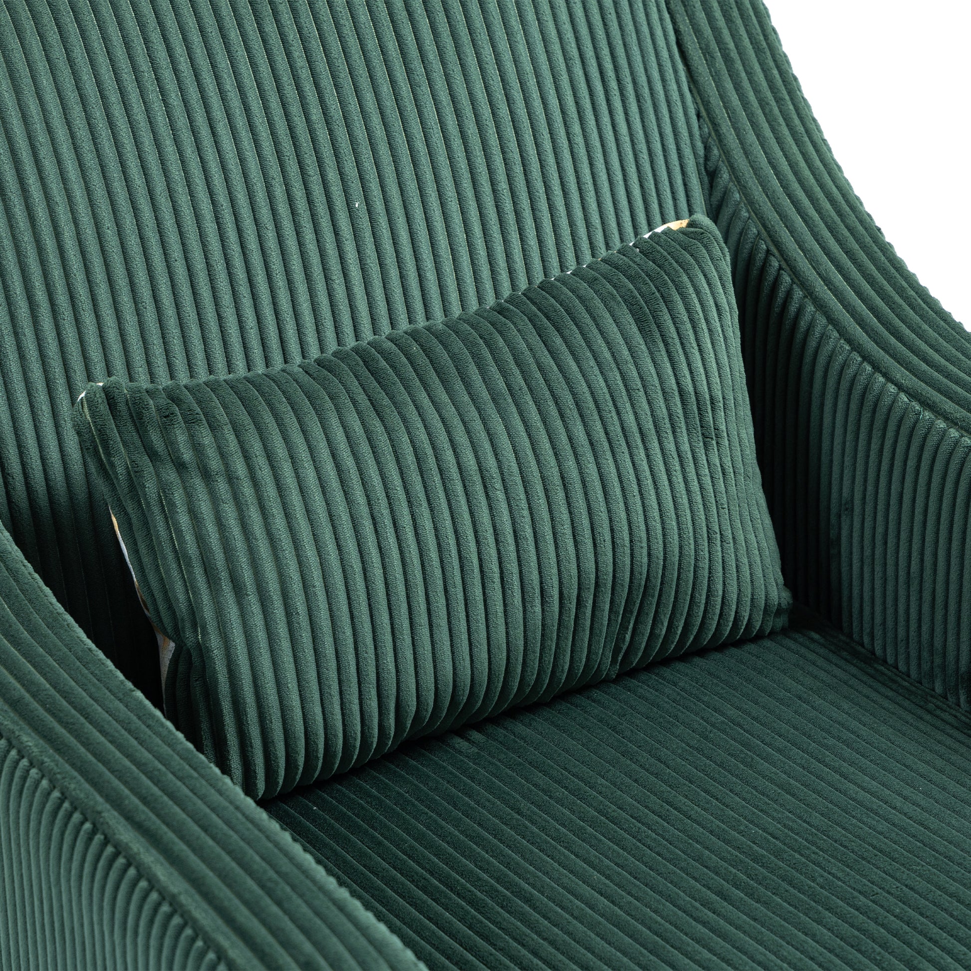 Coolmore Modern Accent Chair,Upholstered Armchair With Scooped Arms For Bedroom,Apartment,Studio,Office,Waiting Room Emerald Corduroy Emerald Foam Corduroy