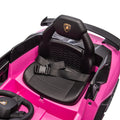 12V Kids Ride On Car W Parents Remote Control,Licensed Lamborghini Aventador Xago,Hydraulic Pressure Door,Slow Start,Early Education,Bluetooth,Adjustable Volume,Mp3,Usb,Led Lights For Kids Aged 2 4. Pink 50 99 Lbs Polypropylene