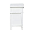 Coastal White 3 Drawer Nightstand White Engineered Wood