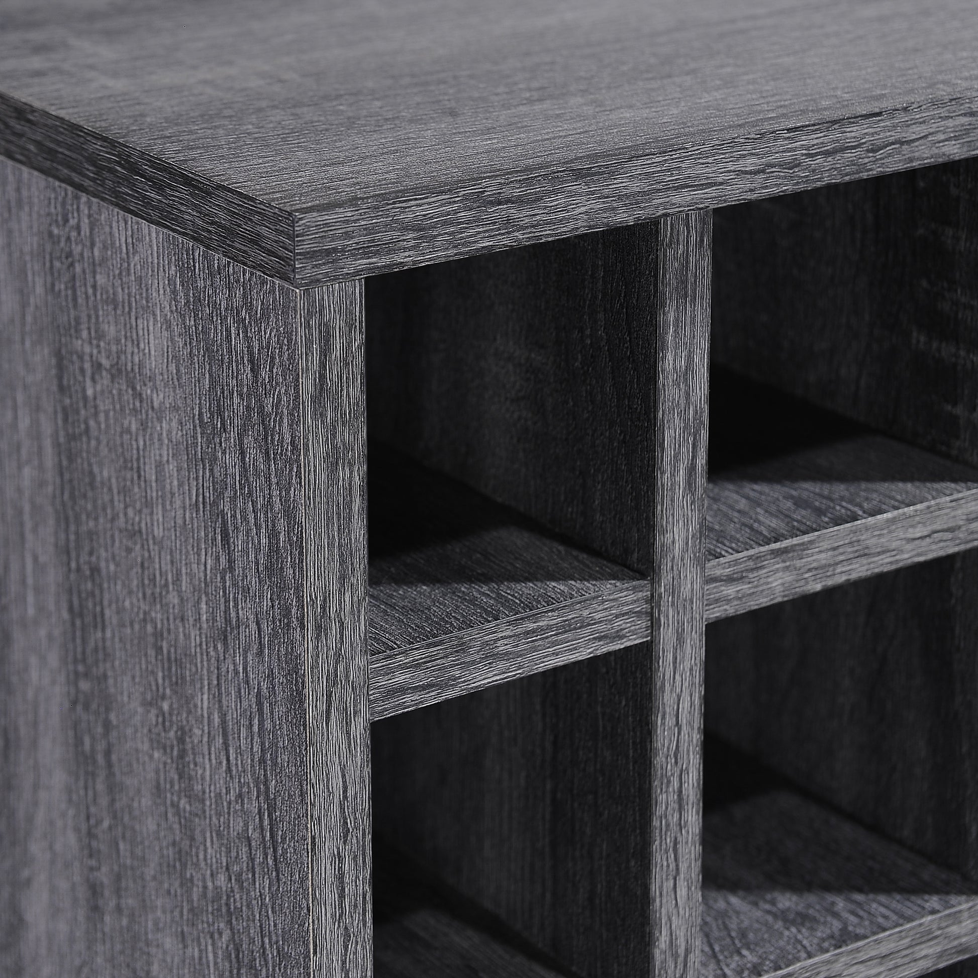 Wine & Bar Cabinet Grey Particle Board