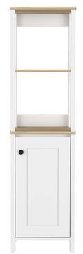 St. Clair Linen Cabinet, Two Interior Shelves, Two Open Shelves, Single Door Multicolor 4 Bathroom Freestanding Modern Particle Board Engineered Wood