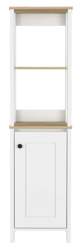 St. Clair Linen Cabinet, Two Interior Shelves, Two Open Shelves, Single Door Multicolor 4 Bathroom Freestanding Modern Particle Board Engineered Wood