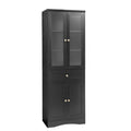 Tall Bathroom Storage Cabinet, Cabinet With Four Doors And Drawers, Adjustable Shelf, Mdf Board, Black Black Mdf