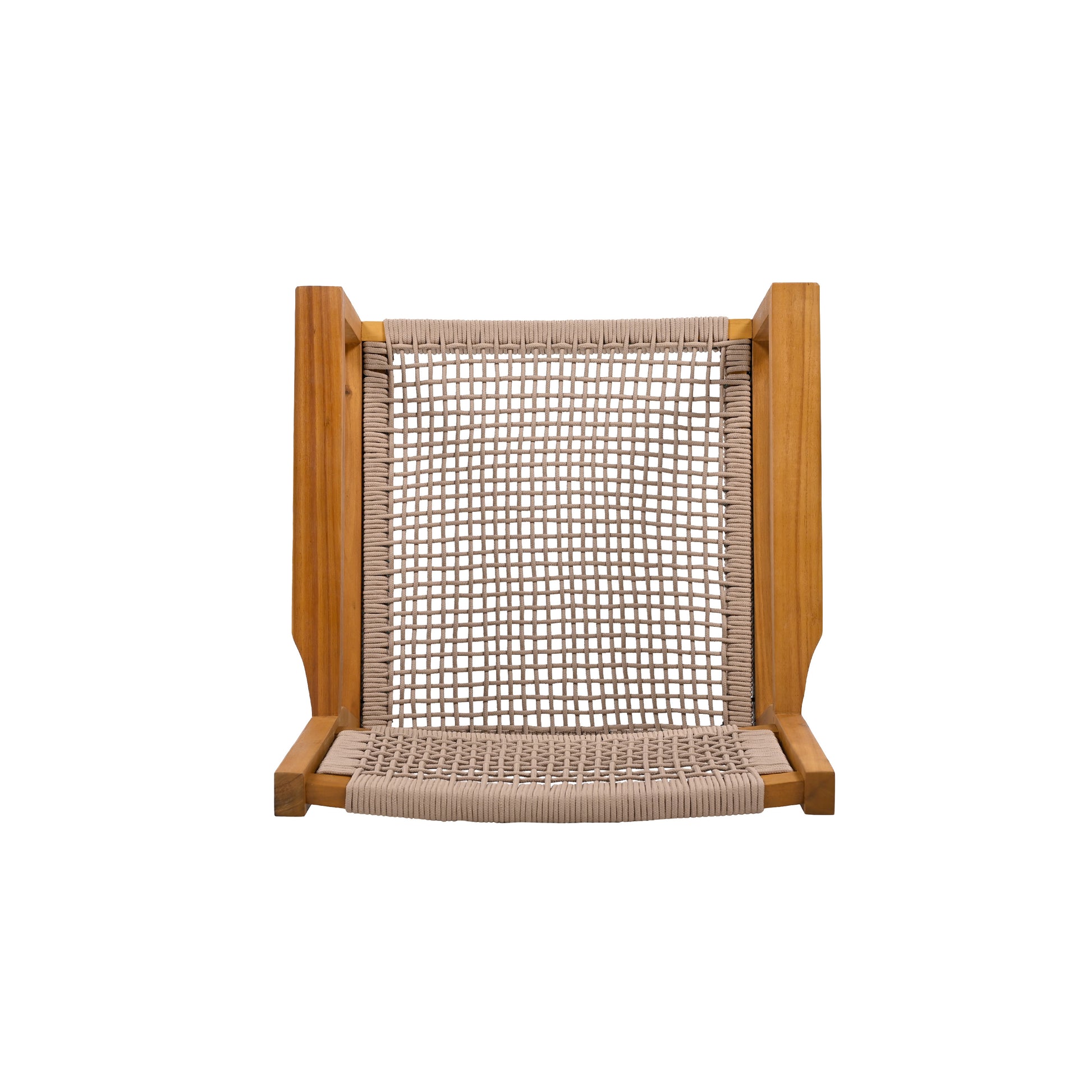 Braided Dining Chair Light Brown Light Brown,Teak Acacia Wood,Rope