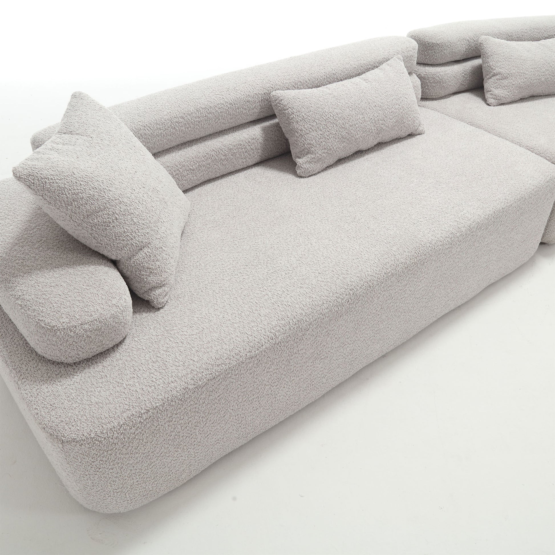 Unique Modeling Design,Upholstered Indoor Furniture,Foam Filled Sleeper Sofa Bed For Living Room,Bedroom,3 Colors Light Gray Primary Living Space Modern Foam Polyester 4 Seat