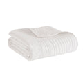 Oversized Quilted Throw With Soped Edges White 60X72