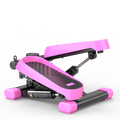 Home Office Exercise 330Lbs Capacity Mini Stepper With Resistance Bands And Lcd Monitor Pink Black Steel