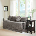 6 Piece Reversible Daybed Cover Set Dark Grey Daybed Dark Grey Cotton
