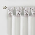 Twist Tab Lined Window Curtain Panel Only 1 Pc Panel Silver Polyester