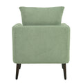 Barrel Chair, Teddy Fabric Accent Chair, Fabric Armchair Club Chair,Upholstered Arm Chair With Solid Wood Legs,Waist Pillow,Padded Single Chair For Living Room Bedroom Study Waiting Room,Green Green