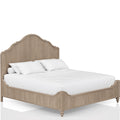 Queen Panel Bed In Sand Finish With Transitional Casual Design Queen Sand Solid Wood Mdf
