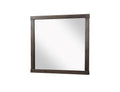 Square Mirror With Knotty Oak Brown Solid Wood Mdf Glass