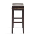 Tiffin Studded Counterstool Set Of 2 Brown Pu