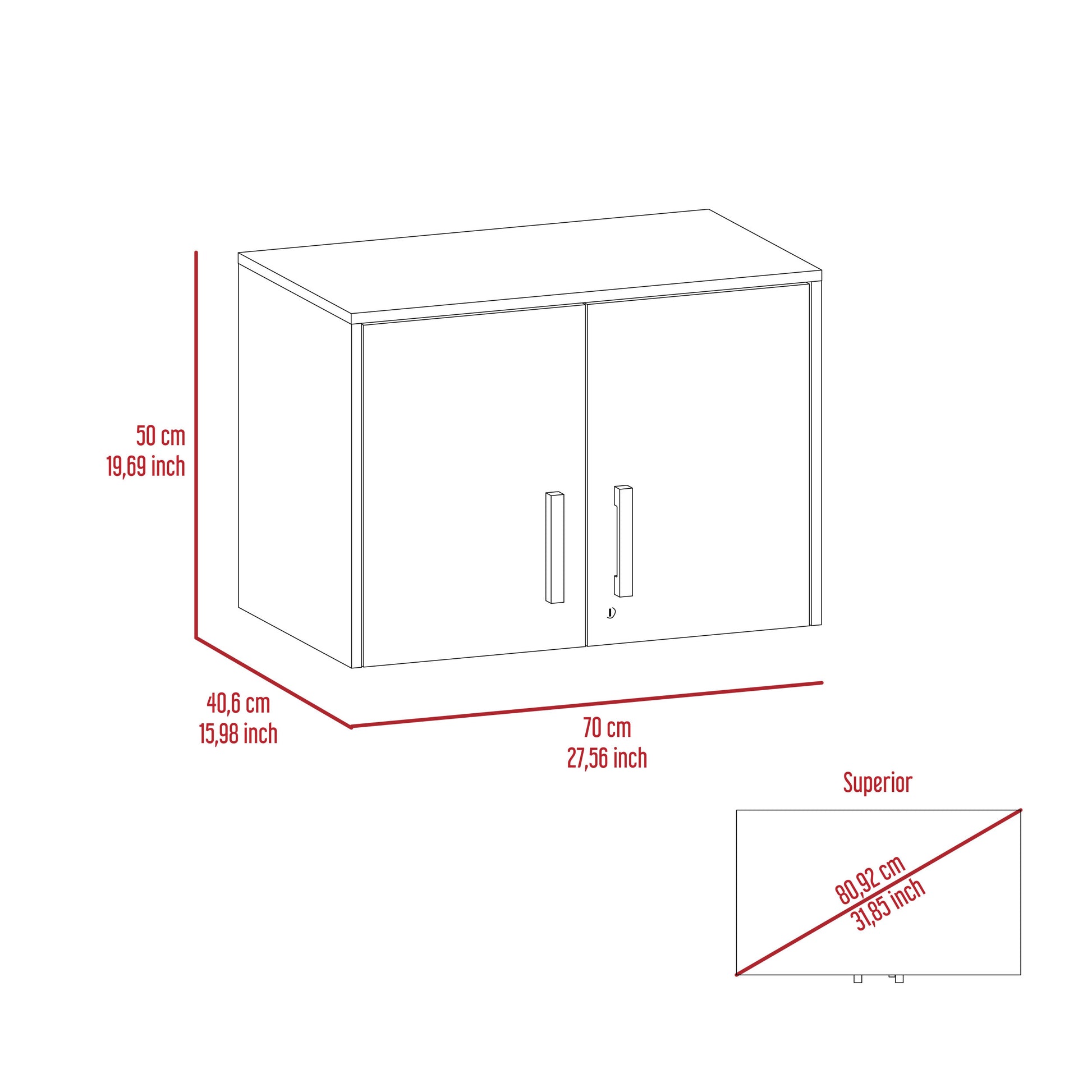 Storage Cabinet Wall Cabinet, Three Interior Shelves, Double Door Freestanding Black Kitchen Shelves Included Modern Particle Board Engineered Wood