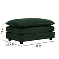 Chenille Fabric Ottomans Footrest To Combine With 2 Seater Sofa, 3 Seater Sofa And 4 Seater Sofa, Green Chenille Green Chenille 1 Seat