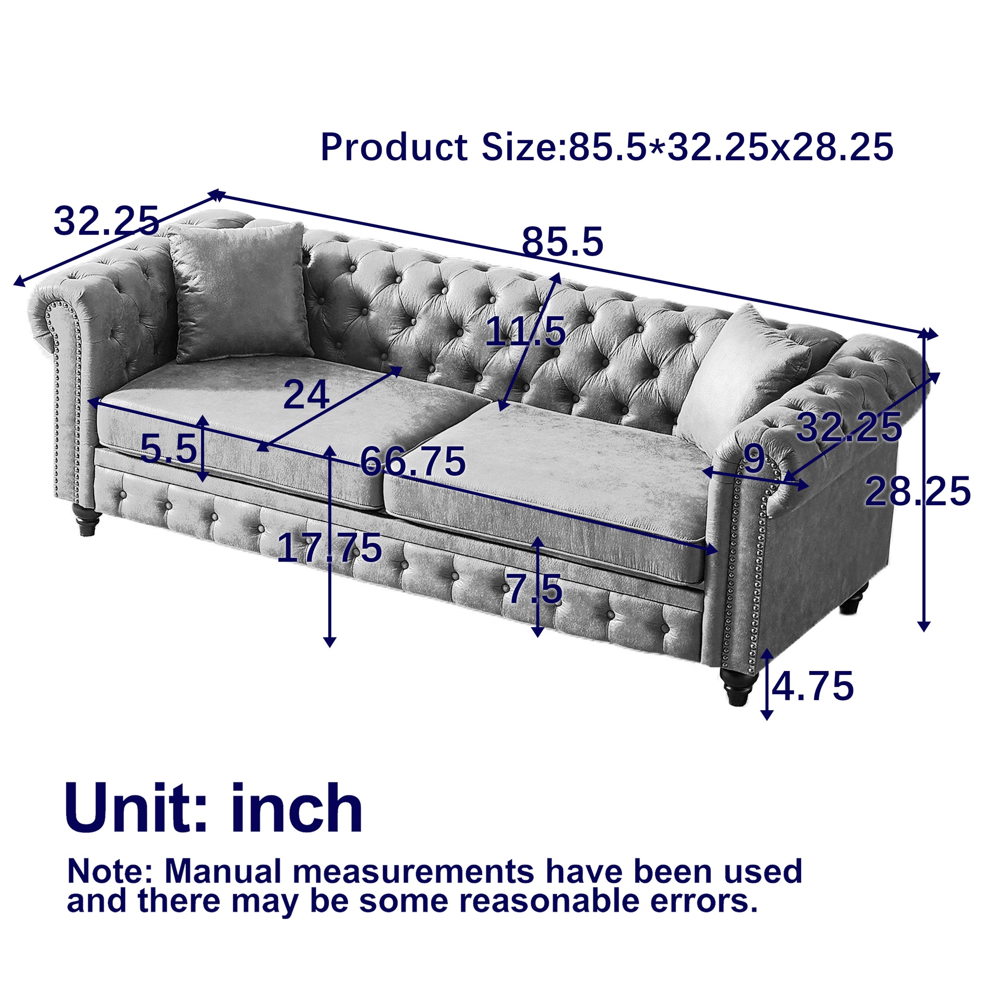 Fx 3 Seats 3 Seats Combo Sofa Modern Living Room Sofa With Solid Wood Frame And Wooden Feet, 4 Cushions, Apartment Sofa Furniture For Living Room, Living Room, Office Brown Wood Pine Foam Fabric 6 Seat