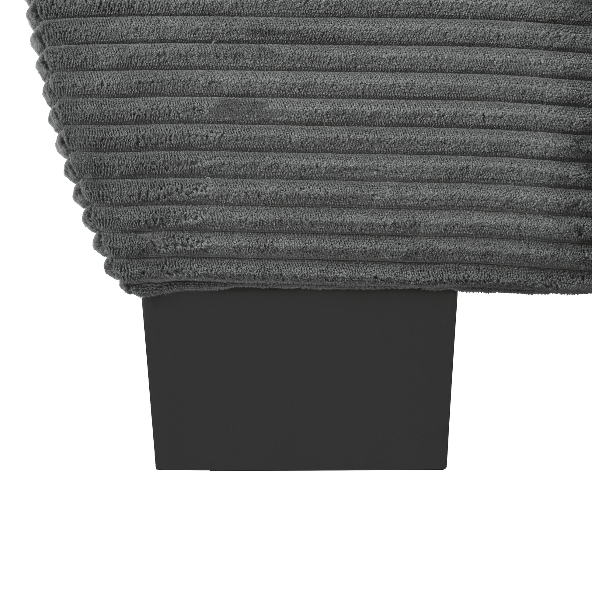 85.4" Modern Curved Sofa, Back Upholstered Couch With 2 Decorative Throw Pillows, Corduroy Fabric Couch For Living Room, Bedroomapartment Gray Corduroy 2 Seat