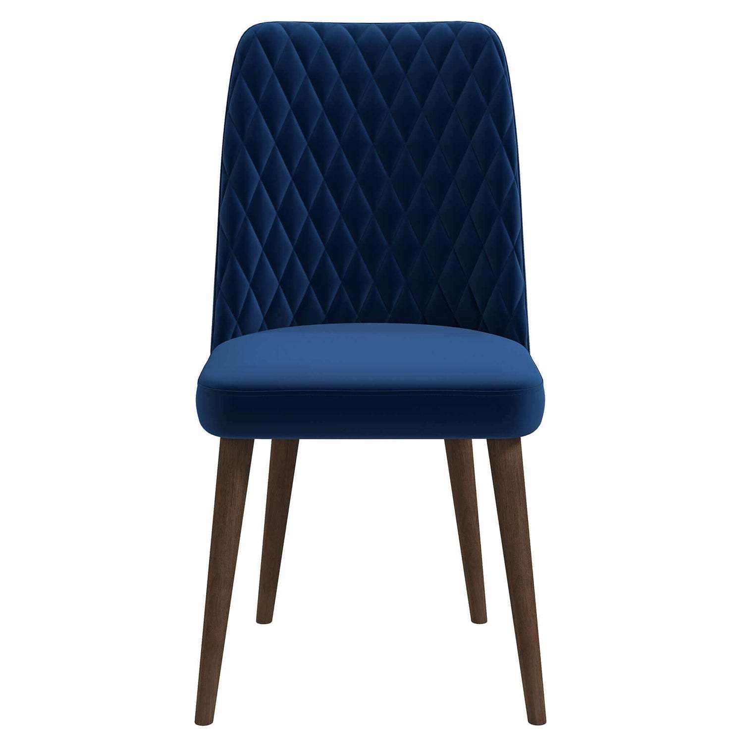 Katie Mid Century Modern Velvet Dining Chair Set Of 2 Blue Velvet