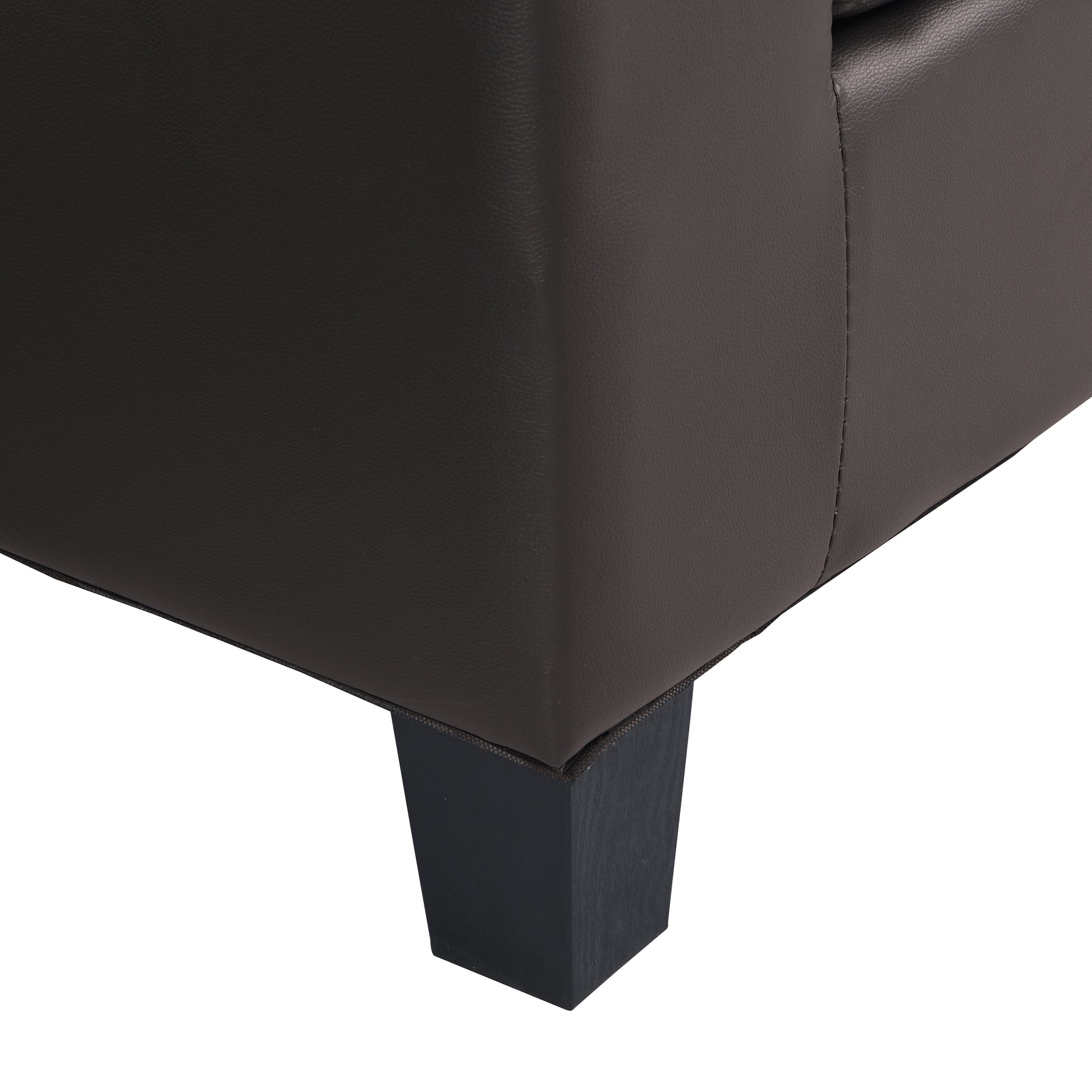 Sectional Sofa Set For Living Room With L Shape Chaise Lounge ,Cup Holder And Left Or Right Hand Chaise Modern 4 Seat Chocolate Brown Dark Brown Pu 4 Seat