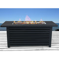 Steel Propane Natural Gas Outdoor Fire Pit Table With Lid Black Garden & Outdoor Modern Stone Steel