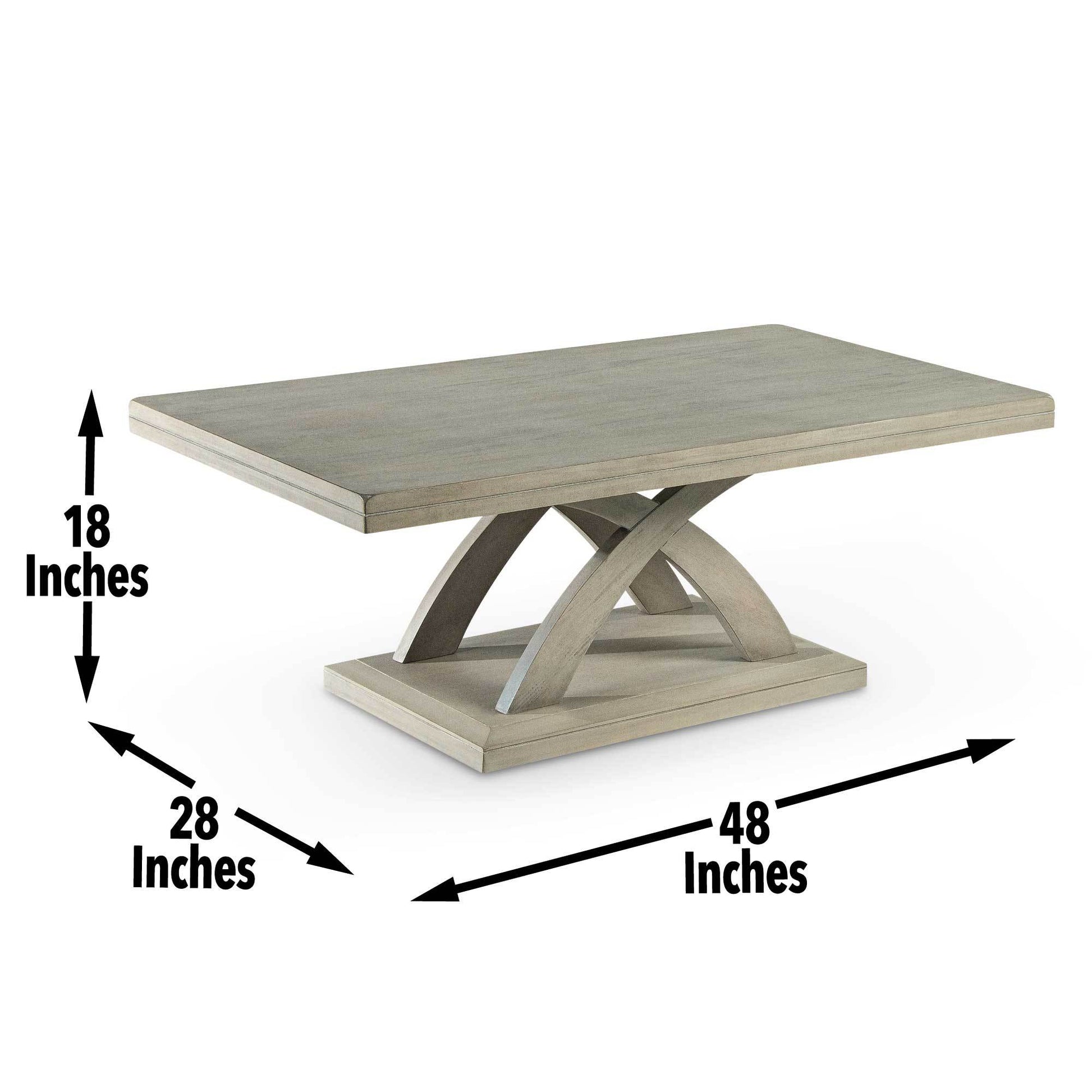 Jocelyn Cocktail Table Gray Gray Wood