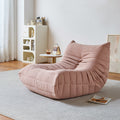 Teddy Fabric Fireside Chair, Lazy Floor Sofa Couches,Modern Armless Floor Lounge Chair, Comfy Accent Bean Bag Couch, Single Corner Chair Sofa For Living Room Bedroom Salon Office, 1Seat Pink Foam